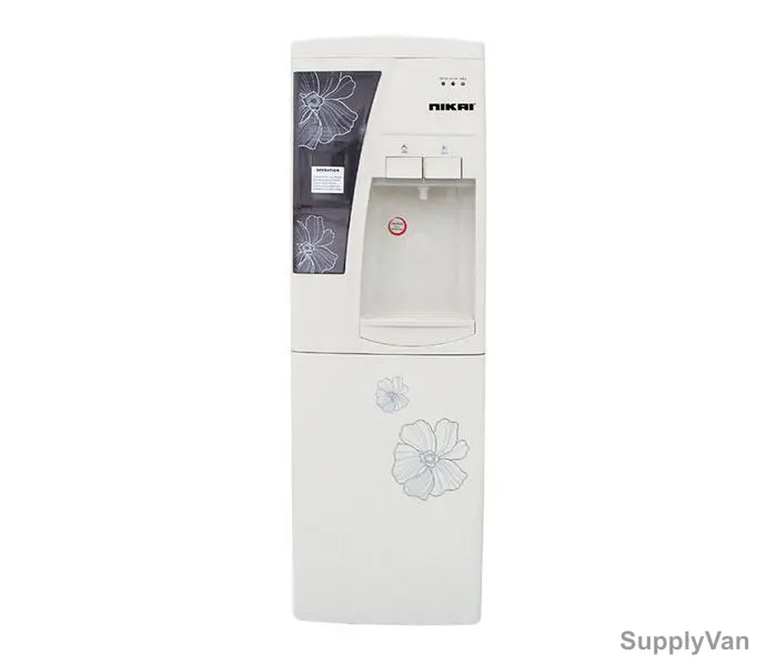 Nikai Water Dispenser With Cabinet, NWD1208, Premium Series, 16 Liters, 2 Tap, Off-White