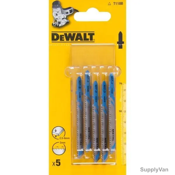 Dewalt Jigsaw Blade, DT2164-QZ, HCS, 100MM, 5 Pcs/Pack