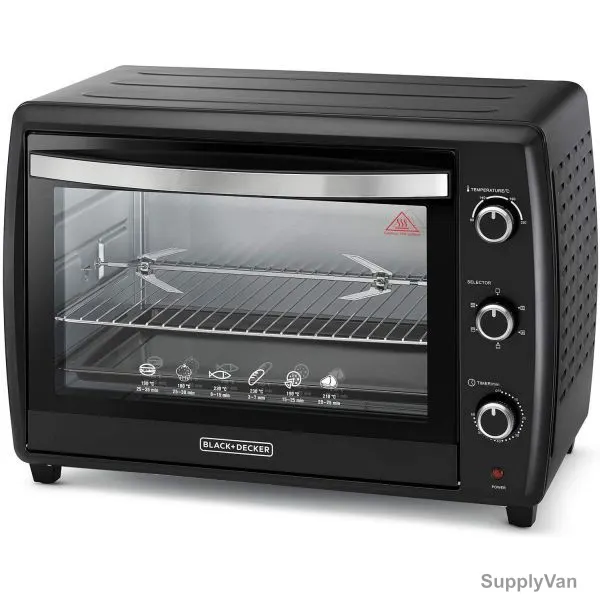 Black and Decker Toaster Oven, TRO70RDG-B5, 2200W, 70 Ltrs Capacity, Black