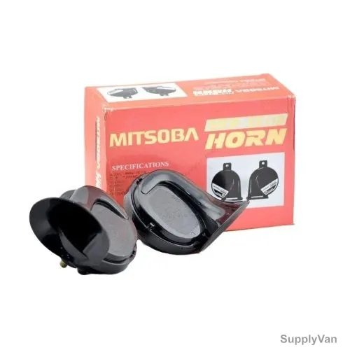 Mitsoba Car Horn, MBW-2E11B, 12VDC, 113dB, Black