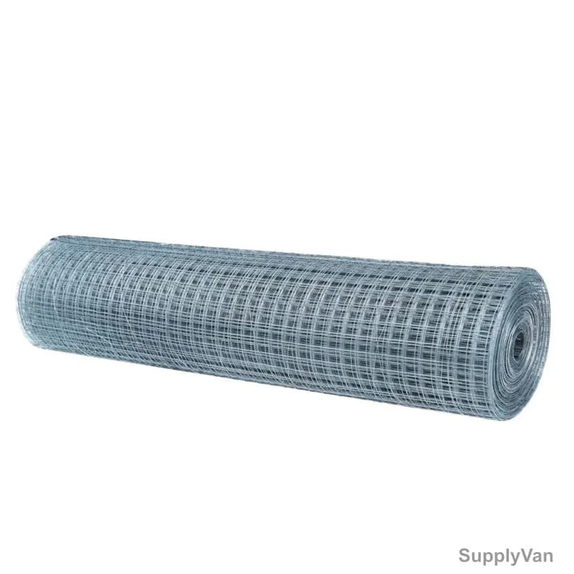 Robustline Galvanised Mesh Wire Fence, 3/4 Inch Mesh Size, 4 Feet Width x 12 Feet Length, Silver
