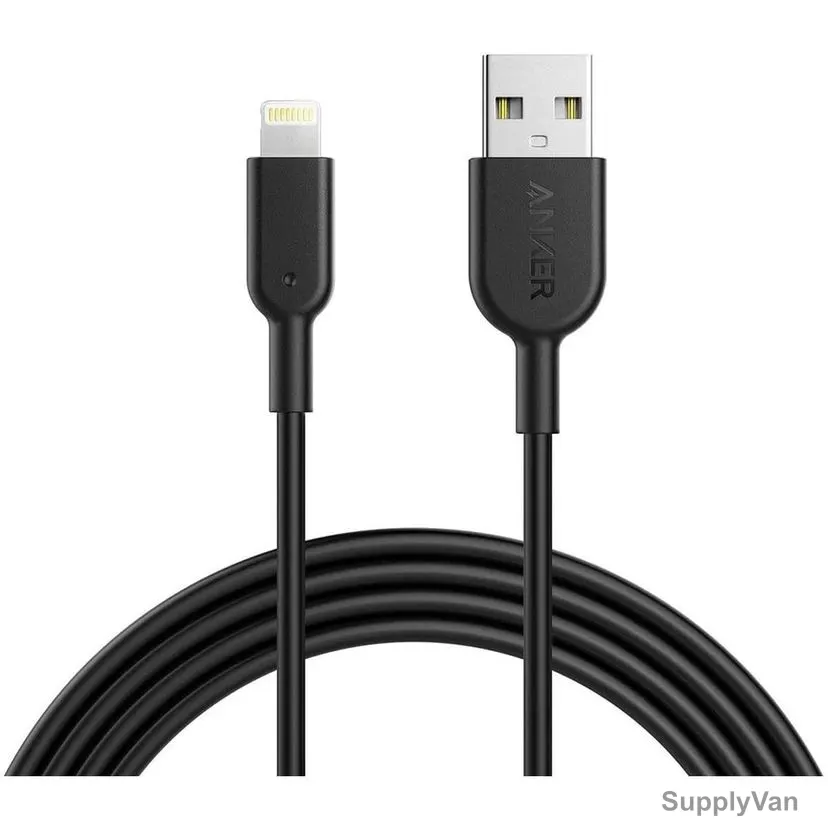 Anker USB-A to Lightning Cable, A8433H11, Powerline II, 1.8 Mtrs, Black