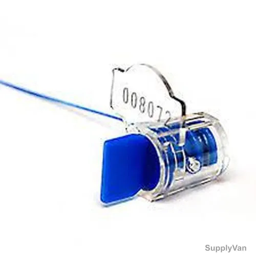 Electric Meter Security Seal, ABS/Polycarbonate, 19MM Width x 24MM Height, Blue, 100 Pcs/Pack