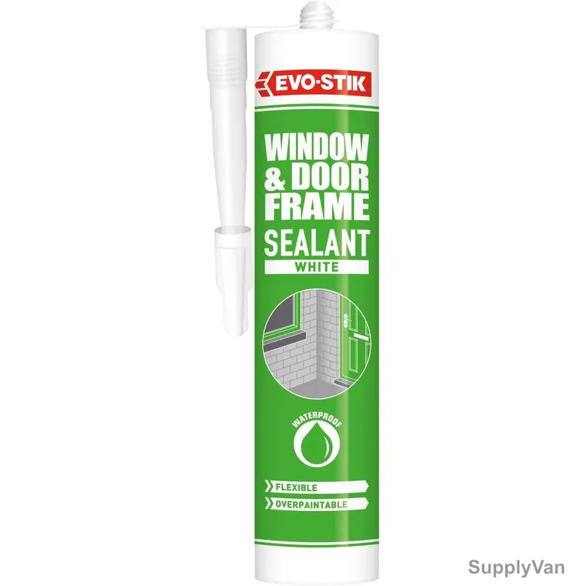 Evo-Stik Window and Door Frame Sealant, 30614368, 290ML, White