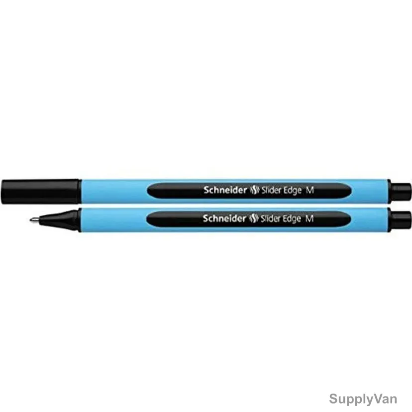 Schneider Ballpoint Pen, SCHNDRSLDEDGBK, Slider Edge, Medium, Black, 10 Pcs/Pack