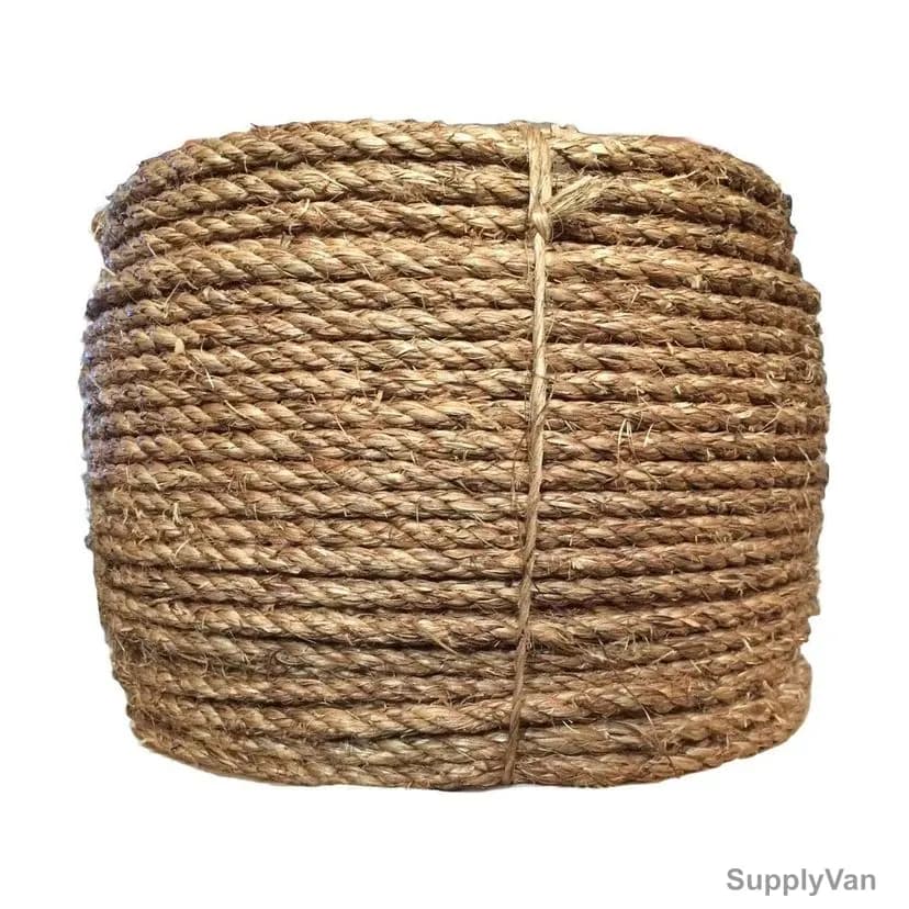 Amarine 3-Strand Twisted Rope, Manila, 20MM Dia x 200 Mtrs Length, Brown