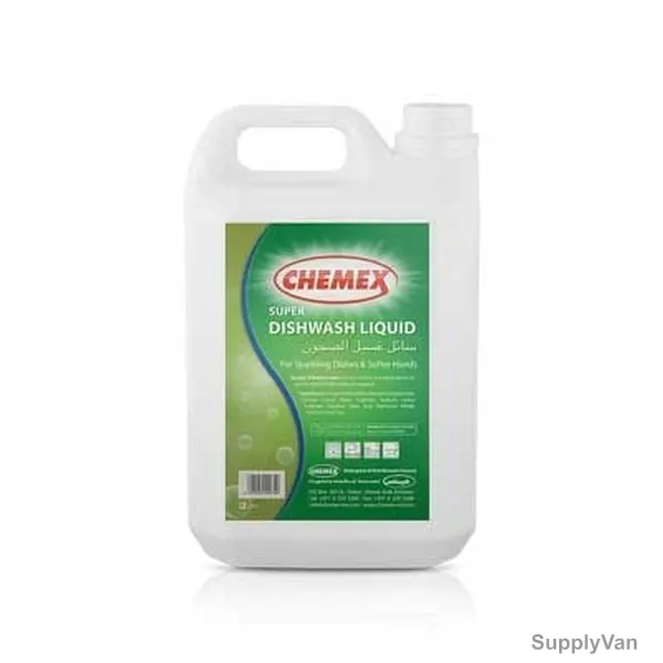Chemex Dish Wash Super Liquid Cleaner, 5 Litre, 4 Pcs/Pack