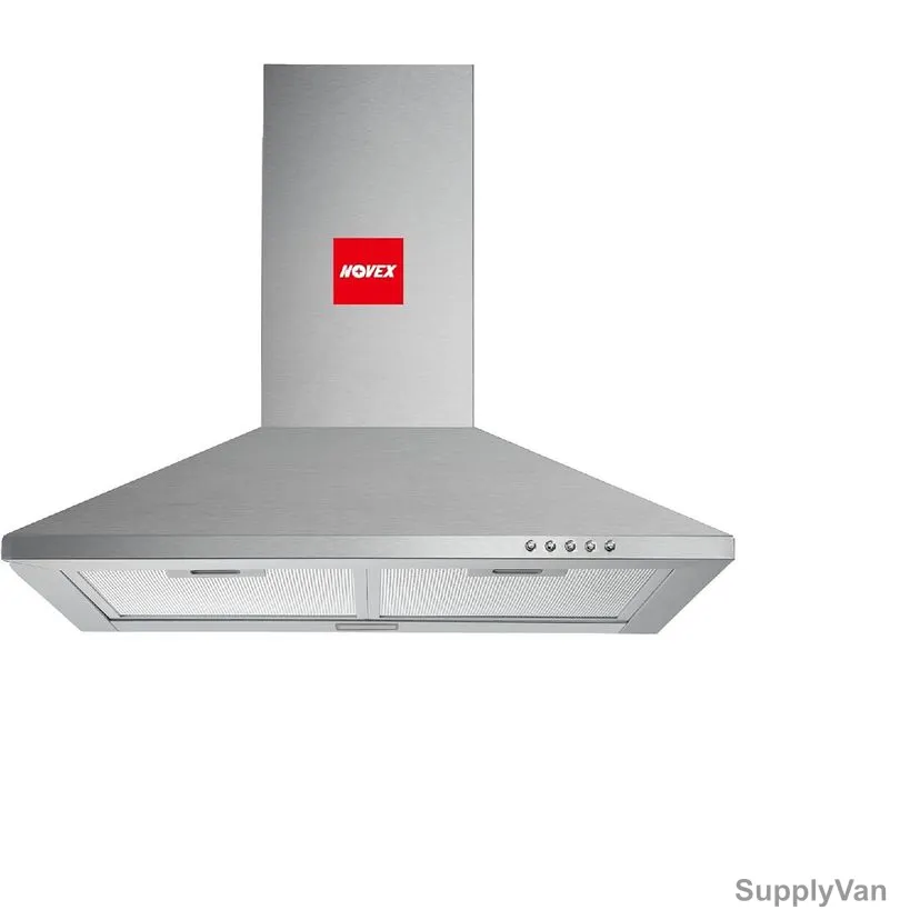 Novex Wall Mounted Range Hood, NV-CHS60SS, Stainless Steel, 100W, 60CM, Silver