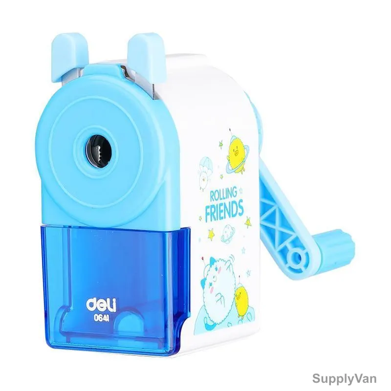 Deli Rotary Pencil Sharpener, E0641, 1 Hole, Blue