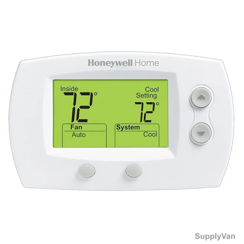 Honeywell Non-Programmable Digital Thermostat, TH5220D1029, FocusPro 5000 Series, LCD, 2H/2C, Premier White