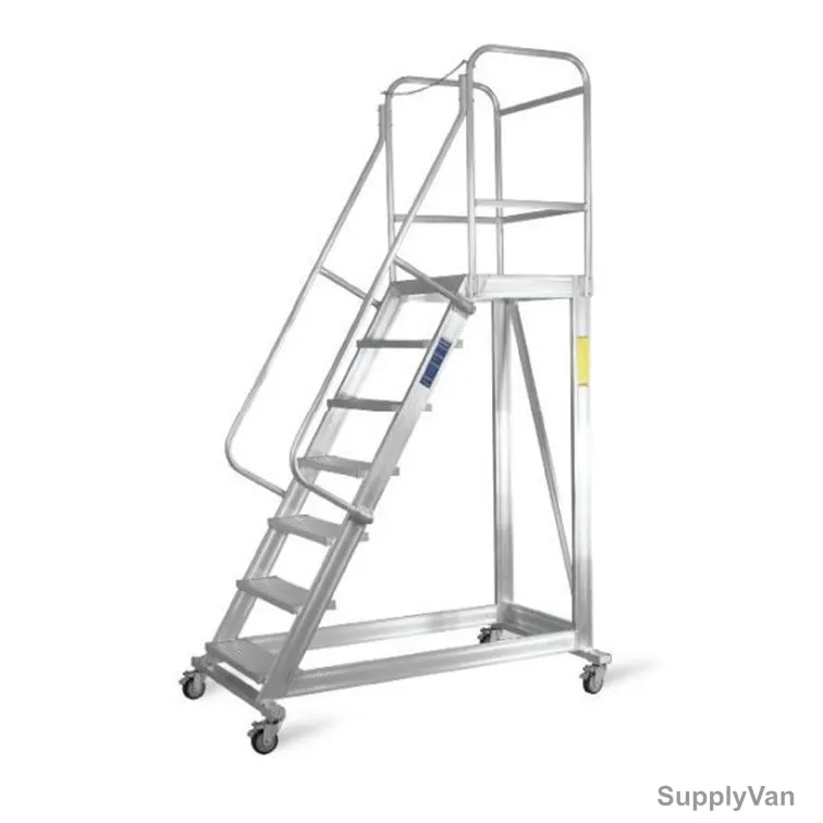 Topman Rolling Staircase, RSAL15, Aluminium, 14+1 Steps