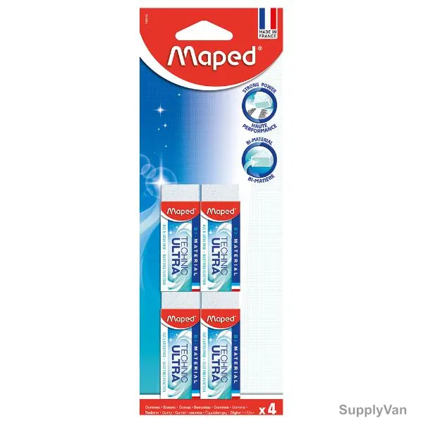 Maped Technic Ultra Eraser, MD-116414, White, 4 Pcs/Pack