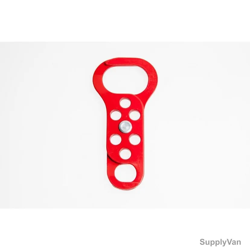 Lockout Hasp, HSP-SCORP, Steel, 25-38MM, Red