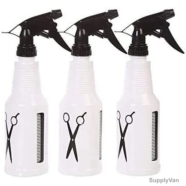 Hair Spray Bottle, Plastic, White, 3 Pcs/Pack