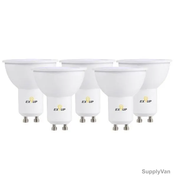 Exup Ceiling Spot Light, 110-130V, 7W, GU10, 6500K, Cool White, 5 Pcs/Pack