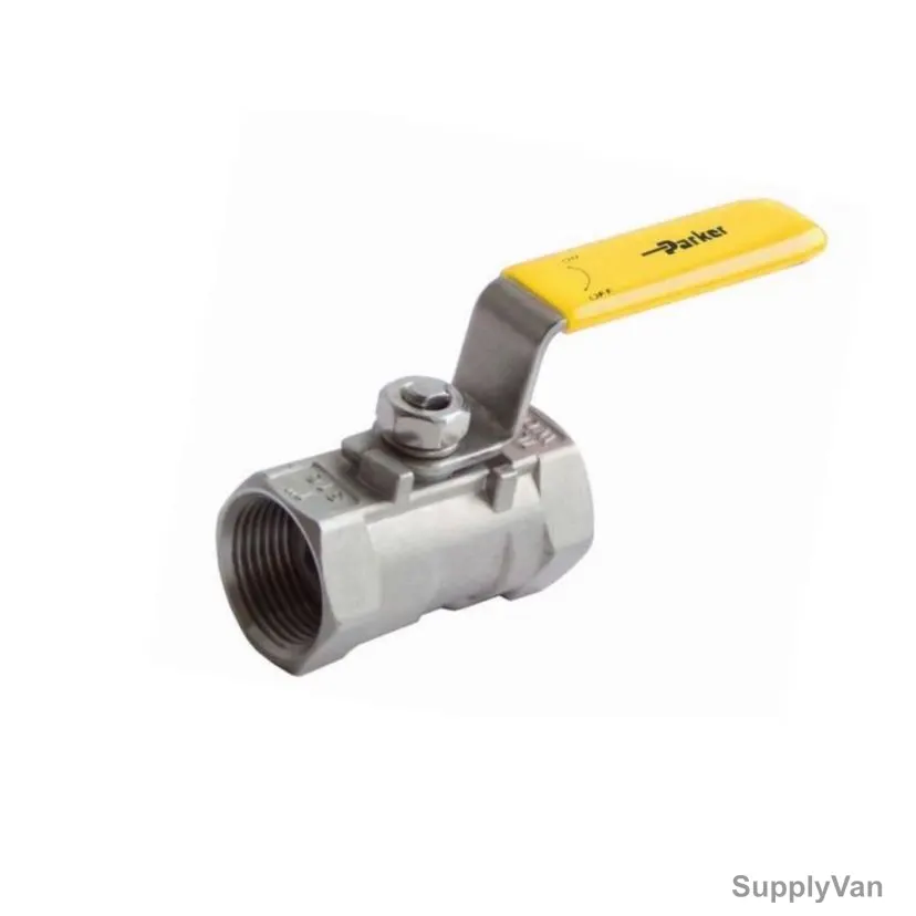 Parker Ball Valve, 12F-DY12L-T-SS, DY Series, Stainless Steel, 1000 PSI, FNPT, 3/4 Inch