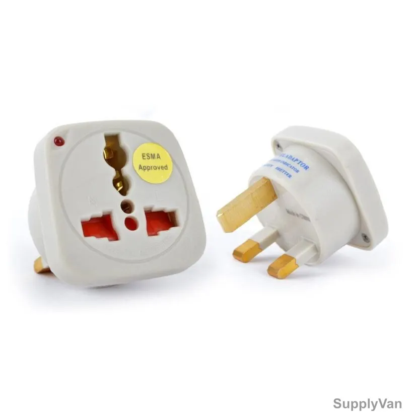 Terminator Universal Travel Adaptor With Shutter And Indicator, TL-11, 250V, 13A, White