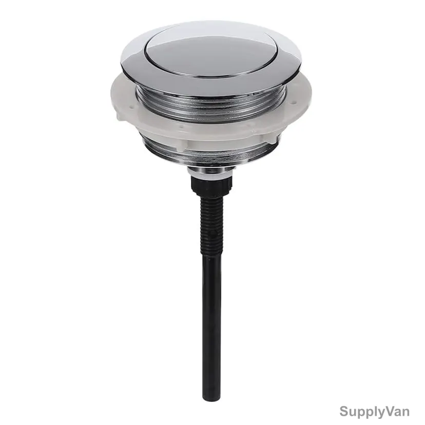 Novex Single Push Toilet Flush Button, NFS-518, Plastic, 38MM Dia, Chrome Finish