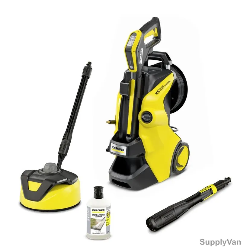 Karcher K 5 Premium Smart Control Home Pressure Washer, 13246740, 2.1kW, 20-145 Bar, Yellow/Black
